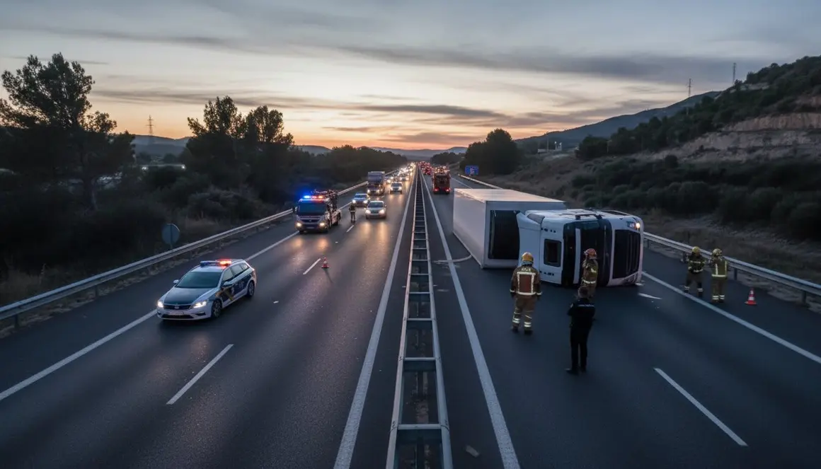 Continua tallada la AP-7 a L'Hospitalet