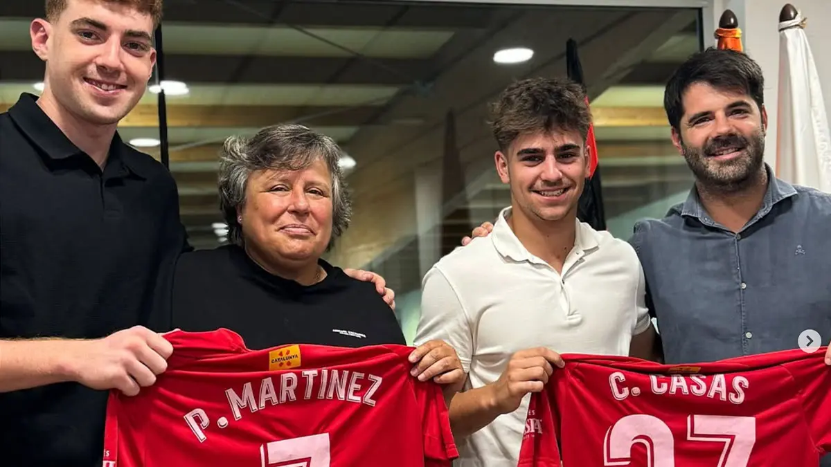 Carles Casas i Pol Mart&iacute;nez presentats al primer equip del Reus Deportiu. Foto IG @reusdeportiuoficial