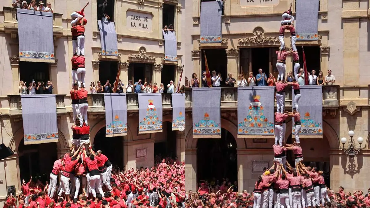 Diada castellera de Sant Joan a Valls 2025. IG @collavella Josep Oriol Soler / @jovesvalls Roser Giner