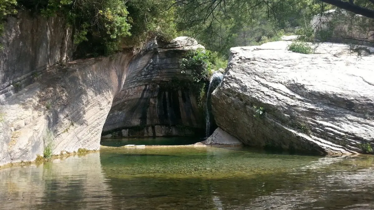 Piscina natural a Farena, Toll de l'Olla. Foto Wikiloc