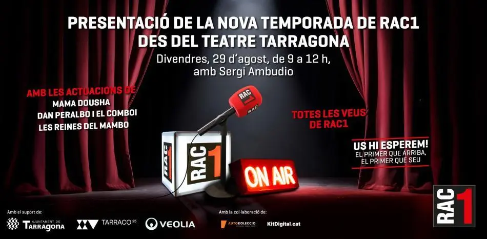 Presentaci&oacute; de la nova temporada de RAC1 al Teatre Tarragona. Imatge RAC1