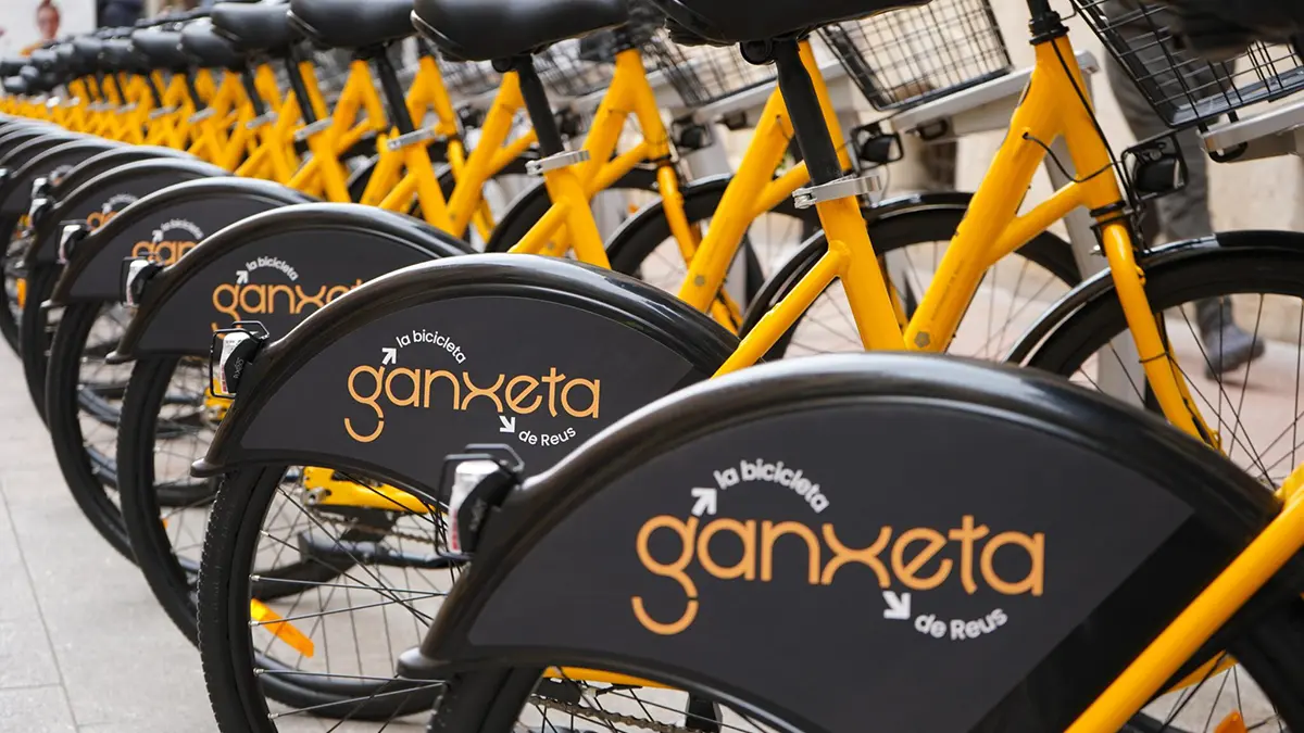 Bicicletes de la Ganxeta aparcades a Reus