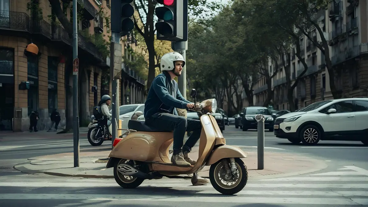 Motos de 125 cc circulant per Barcelona