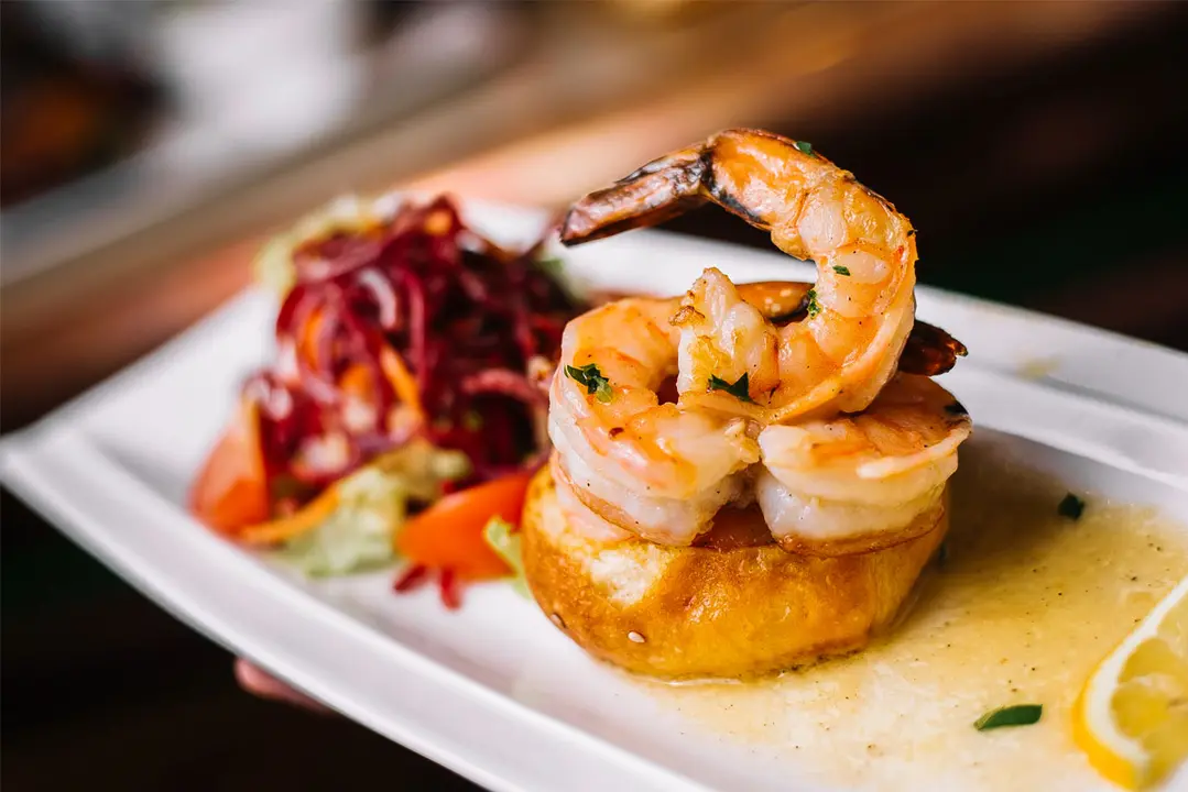 Gambons frescos cuinats al forn