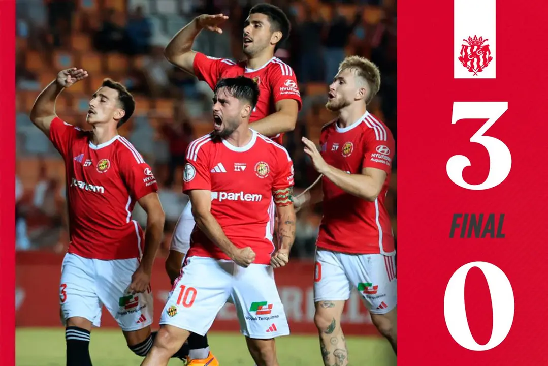 Celebraci&oacute; dels gols del N&agrave;stic al Nou Estadi. Imatge X @NASTICTARRAGONA