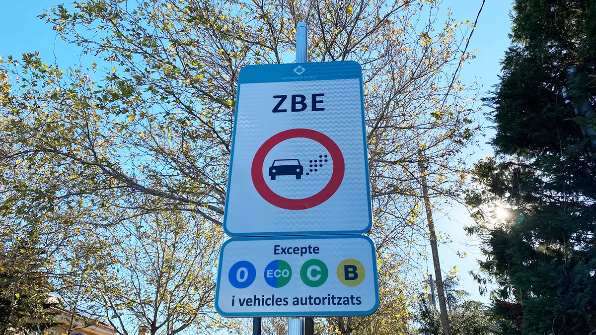 Cartell d&rsquo;entrada a la ZBE de Reus