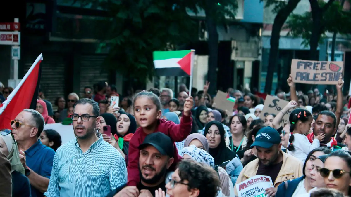 Manifestaci&oacute; per Palestina al centre de Tarragona, octubre 2025. Diari Tgn.