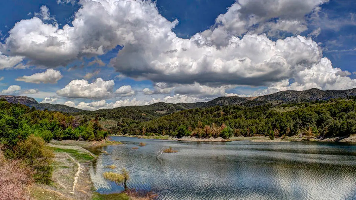 Pant&agrave; de Riudecanyes a m&iacute;nims despr&eacute;s de la DANA Alice