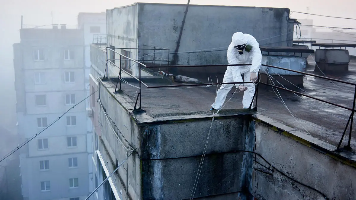 Operaris retirant plaques amb amiant a Reus