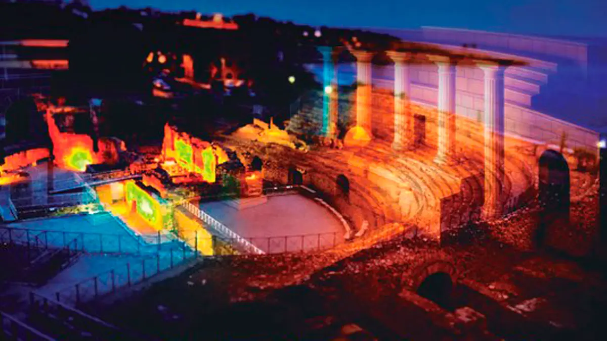 Videomapping Amfiteatre Tarragona &ndash; Festa del Patrimoni. Imatge Ajuntament de Tarragona