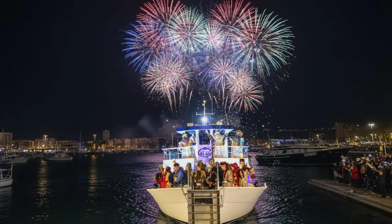 Cabalgata de Reyes 2026 en Tarragona: desembarco m&aacute;gico de Melchor, Gaspar y Baltasar