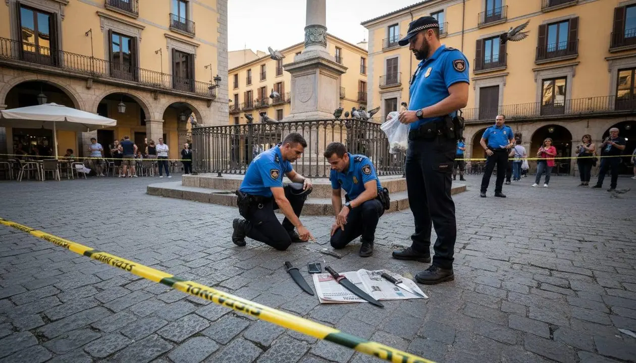 Dos ganivets de 30 cm intervinguts a la pla&ccedil;a del Blat de Valls durant una discussi&oacute; p&uacute;blica el 23 de gener