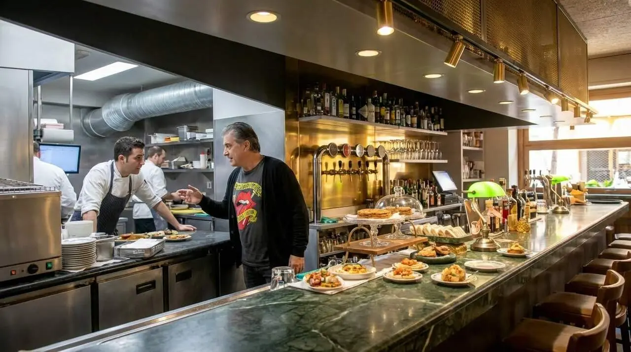 Carles Abell&aacute;n celebrant la seva estrella Michelin que va transformar la seva carrera a la cuina de Barcelona