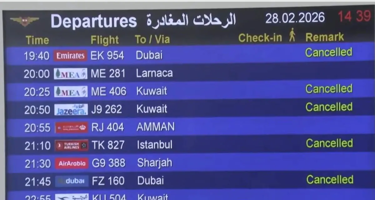 Molta gent s'ha quedat atrapada als aeroports sense poder marxar o tornar cap a casa, a causa de les cancel&middot;lacions de vols en motiu dels atacs a l'Iran.