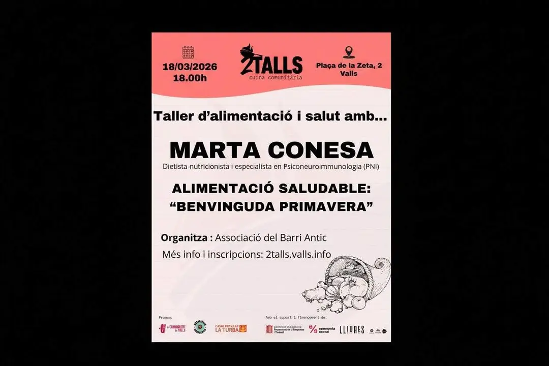 Taller d'alimentaci&oacute; saludable amb Marta Conesa.