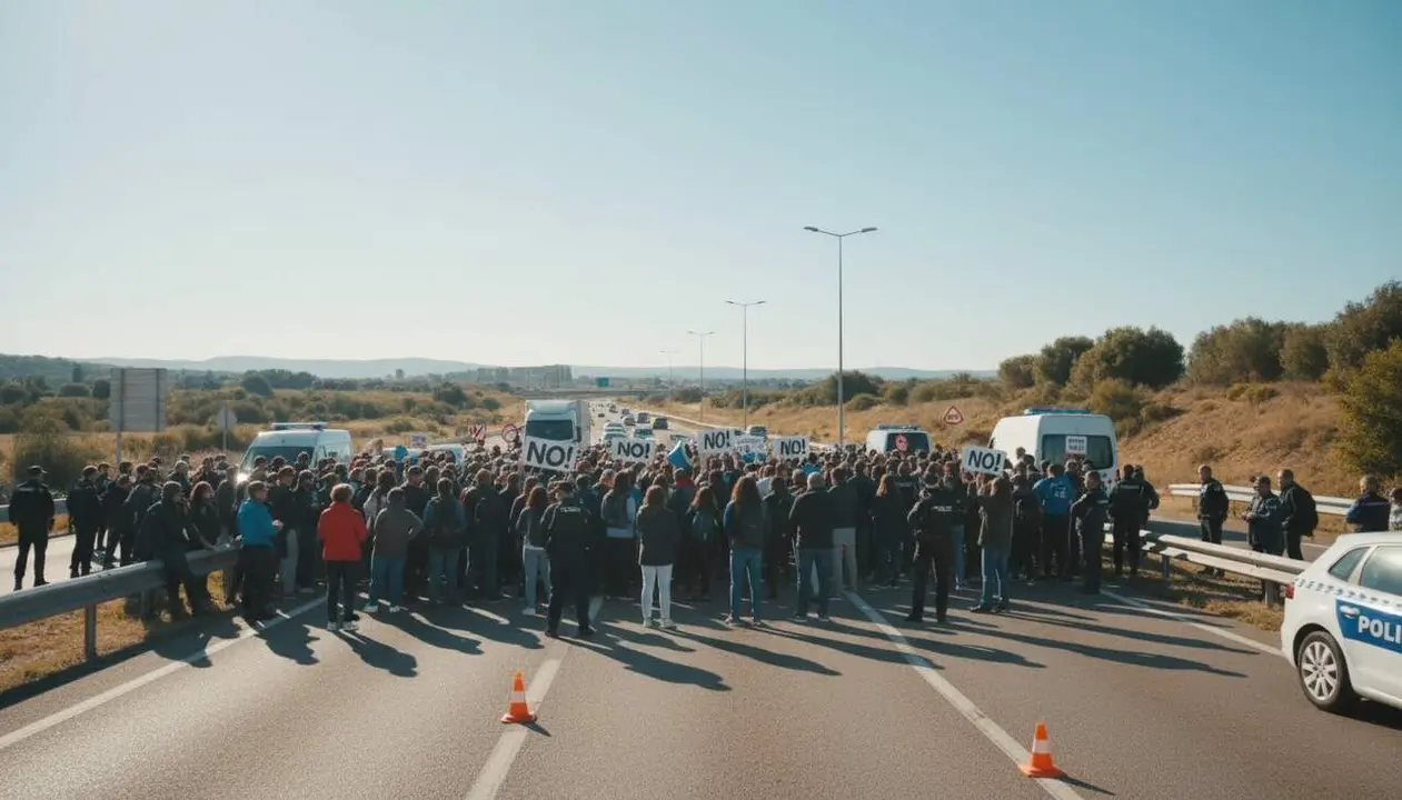 Manifestaci&oacute; talla l'AP-2 a Montblanc el 2026 afectant la circulaci&oacute; i provocant retencions al Camp de Tarragona
