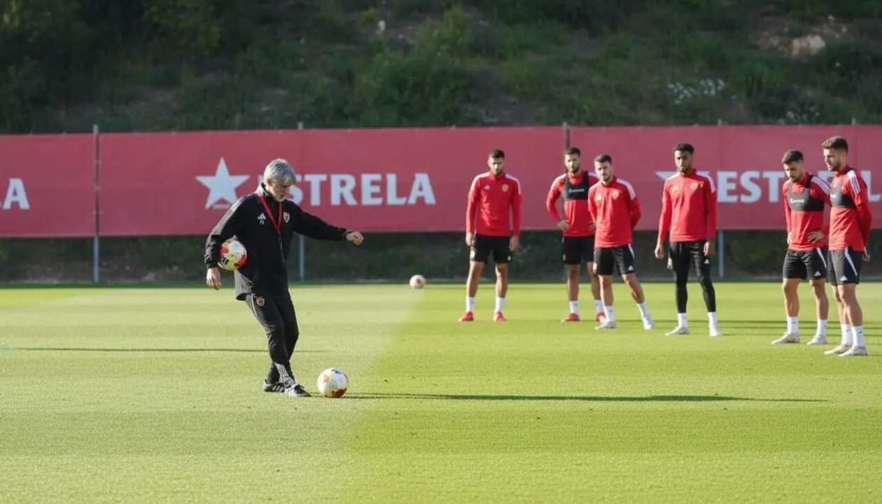 Jugadors del N&agrave;stic de Tarragona mostrant energia i optimisme en el primer entrenament de la setmana a la capital del Camp de Tarragona