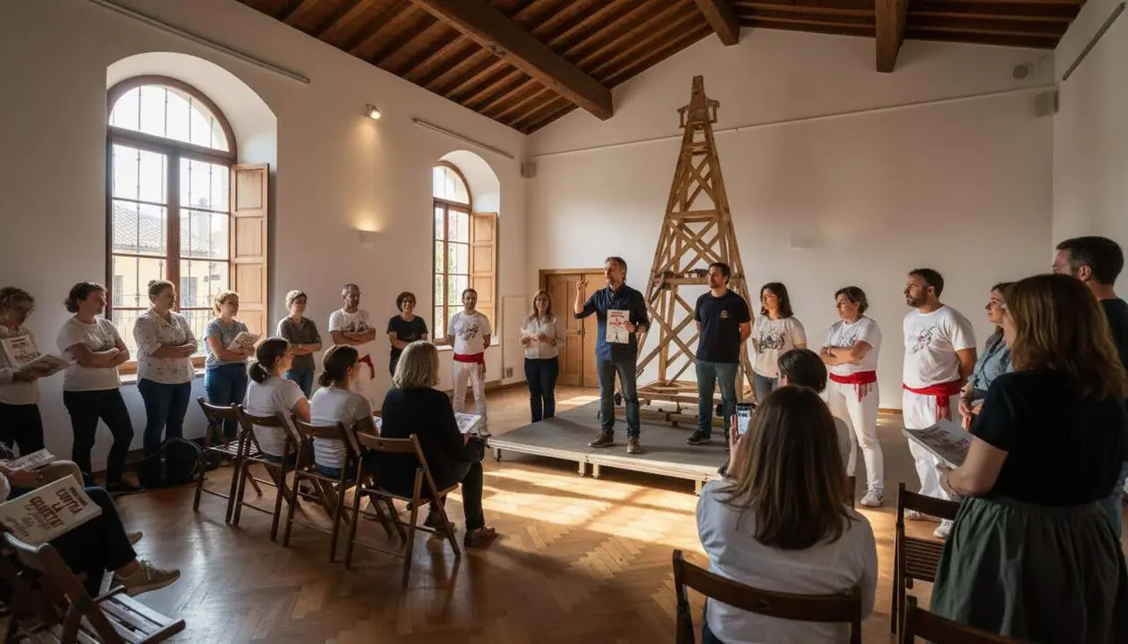 Presentaci&oacute; del llibre Contra la gravetat a Vilafranca del Pened&egrave;s amb la filosofia dels castellers i els seus valors culturals