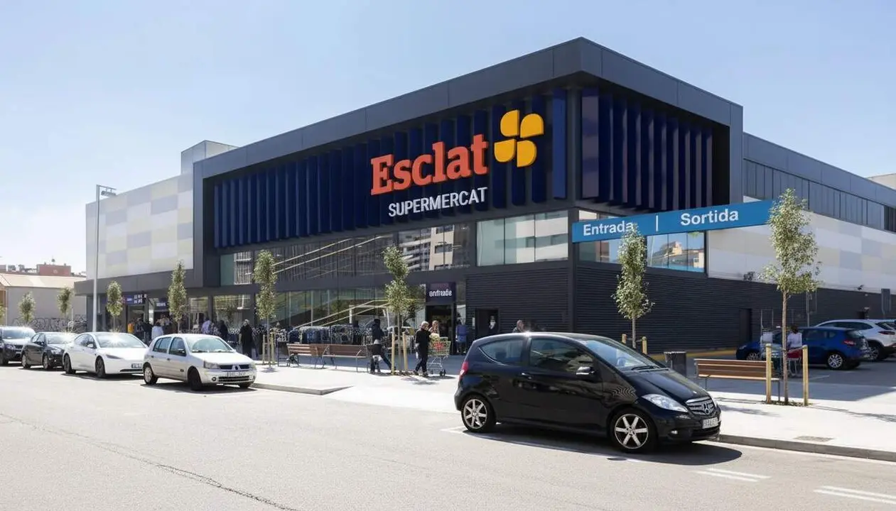 Supermercat Esclat de gran superf&iacute;cie a Badalona al barri del Gorg amb 1.826 m&sup2; i parking de dues plantes