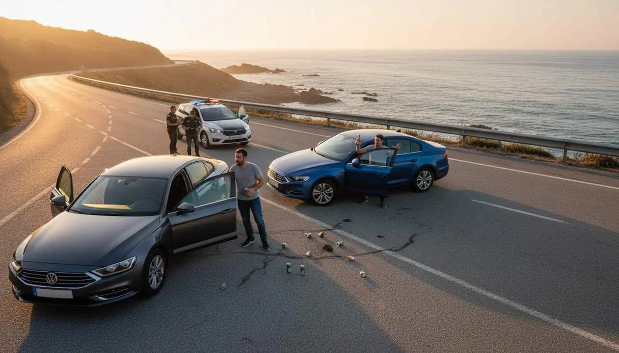 Conductors investigats per Tr&agrave;nsit per compartir cerveses al volant mentre circulen per la carretera AC-550