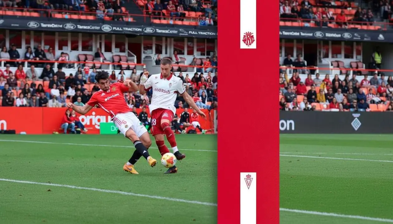 Celebraci&oacute; dels jugadors del N&agrave;stic al Nou Estadi Costa Daurada despr&eacute;s de guanyar 2-1 i retenir els tres punts a casa