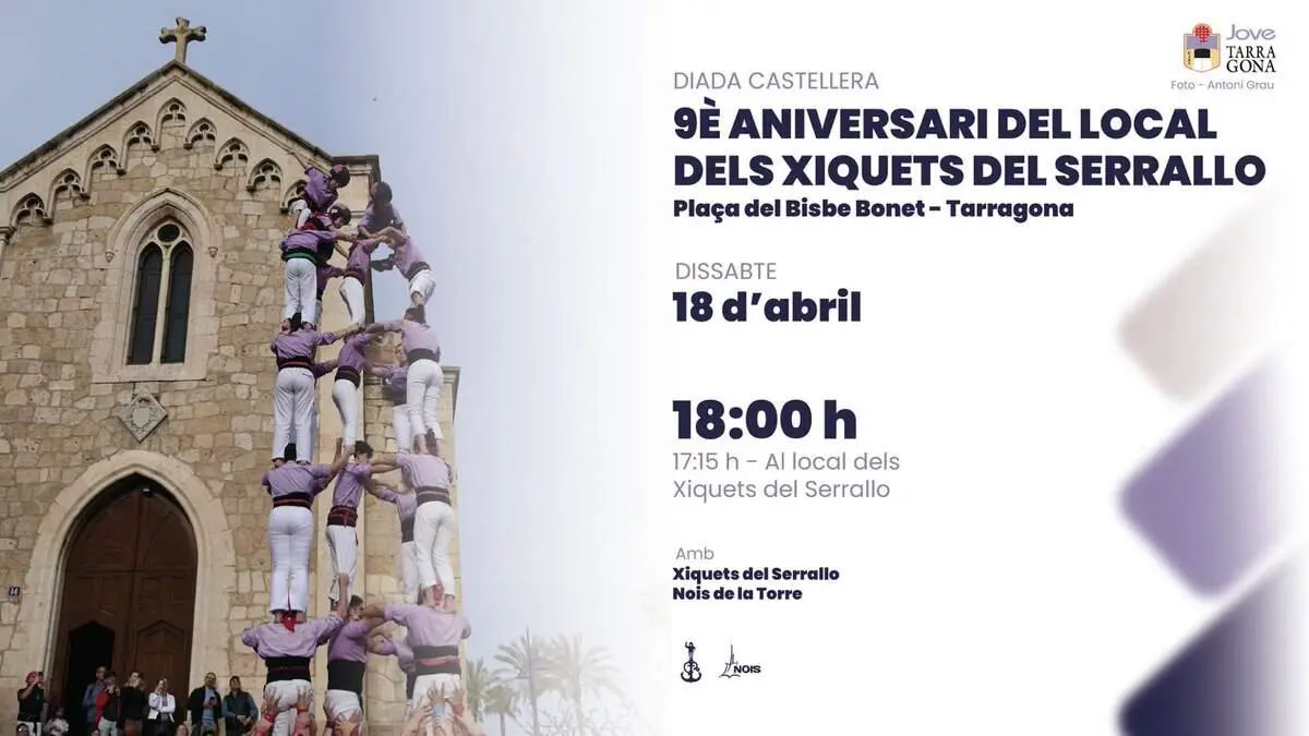 Assaig de la Colla Jove de Tarragona al barri mariner amb canalla i grup general aquest dimarts a la tarda