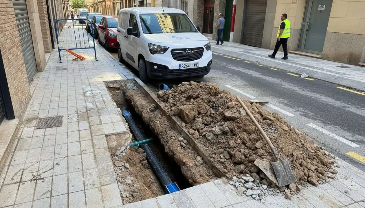 Reparaci&oacute; de la fuita d&rsquo;aigua a l&rsquo;Eixample de Tortosa amb servei de subministrament normalitzat i estable &mdash; Imagen generada por IA