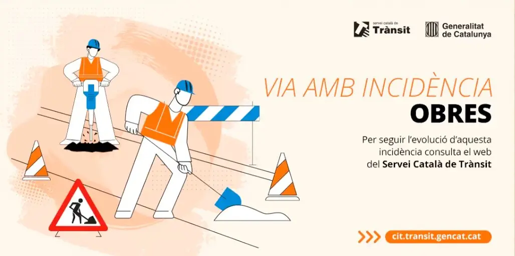 Tall nocturn a l AP 7 entre l Hospitalet i Cambrils que afecta la circulaci&oacute; a Tarragona amb vehicles aturats a la carretera. Imatge de la font