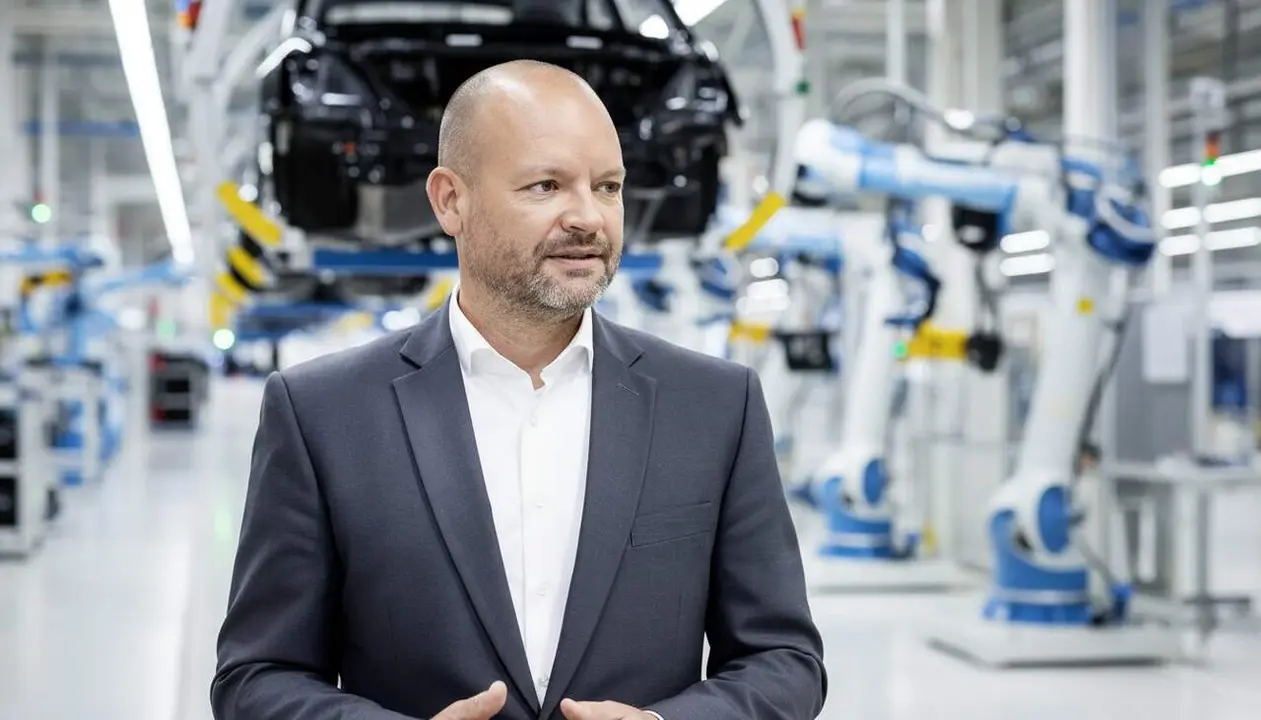  J&ouml;rg Burzer de Mercedes explica com el cotxe el&egrave;ctric revolucionar&agrave; la mobilitat sostenible i s'imposar&agrave; en el futur pr&ograve;xim &mdash; Imagen generada por IA 