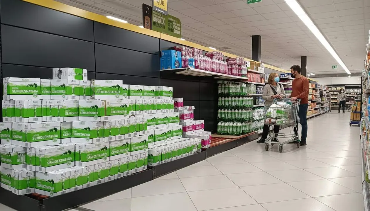  Comparativa del preu de la llet a Mercadona, Carrefour i altres supermercats el 2026 amb ofertes i tend&egrave;ncies actuals &mdash; Imagen generada por IA 