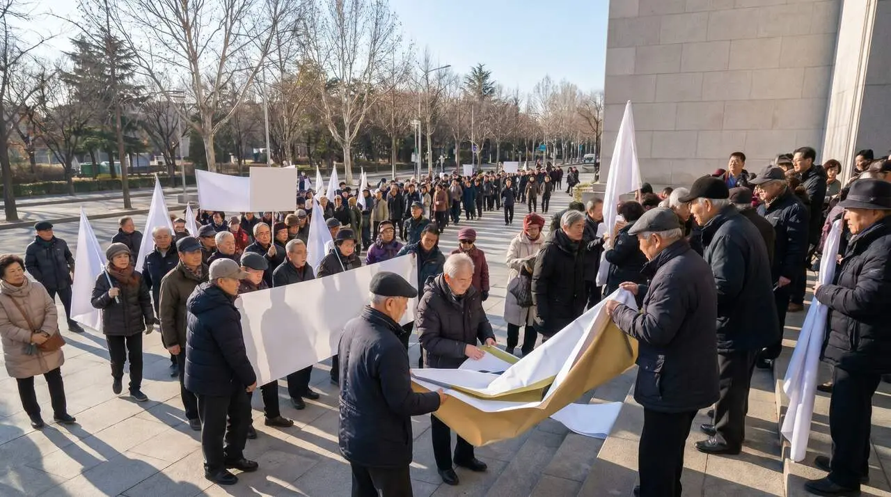  Manifestaci&oacute; de jubilats a Espanya defensant la revaloritzaci&oacute; de les pensions davant la seu del Partit Popular &mdash; Imagen generada por IA 
