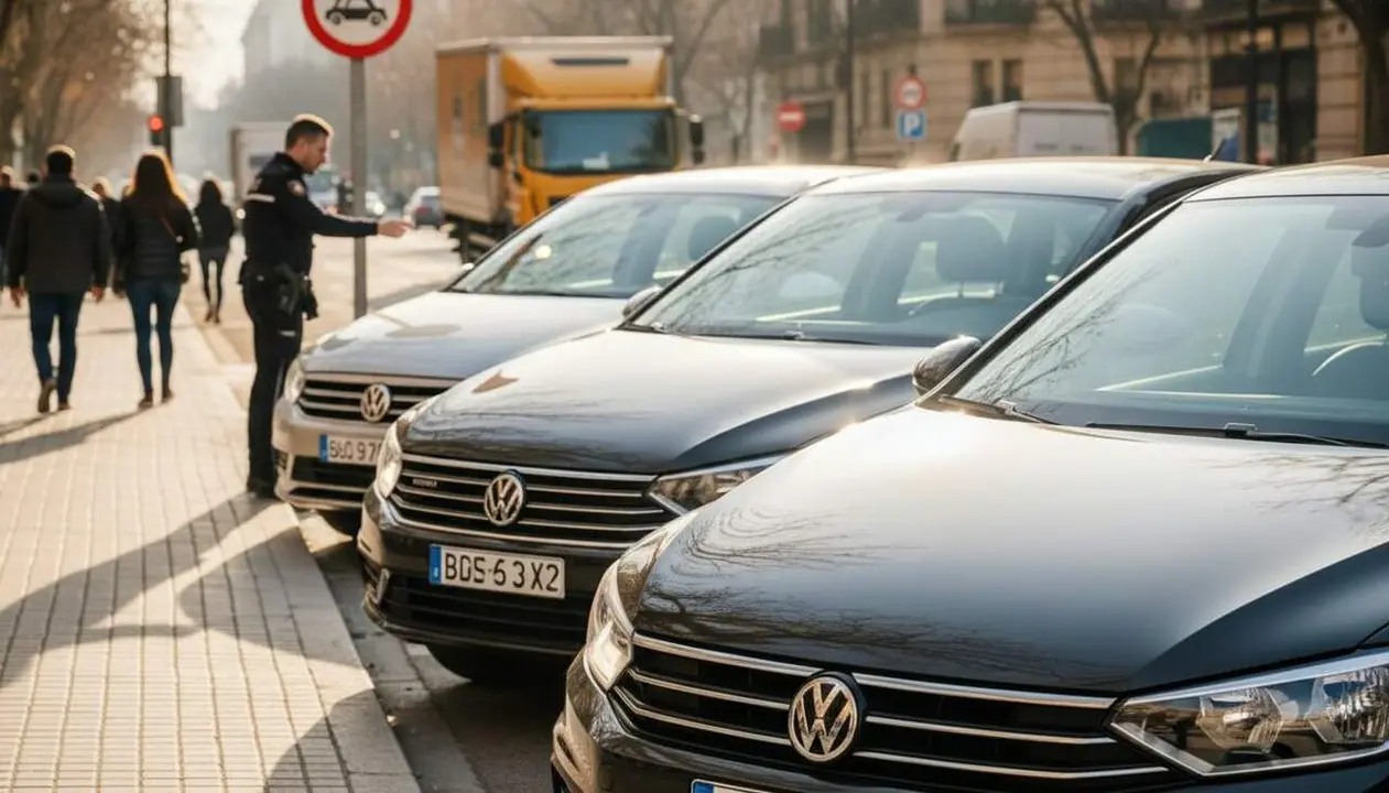  Primeres restriccions massives a vehicles amb etiqueta ambiental B a Espanya per millorar la qualitat de l&rsquo;aire &mdash; Imagen generada por IA 