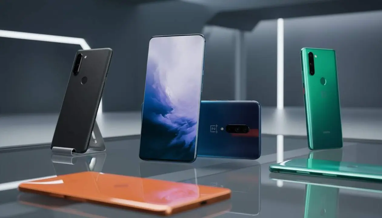 Els cinc m&ograve;bils m&eacute;s innovadors de OnePlus abans de la retirada definitiva del mercat europeu. Imatge generada amb IA.