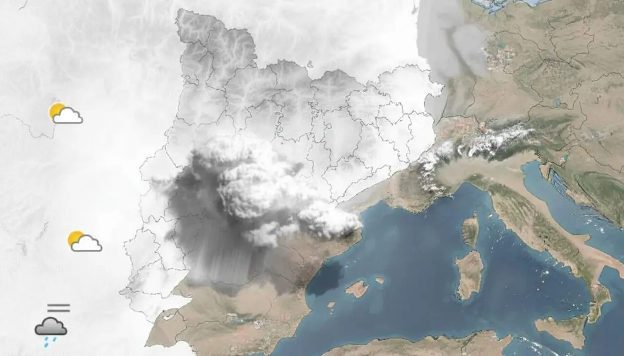  Imatge del temps a Tarragona el 1 de maig amb sol, n&uacute;vols i possibles ruixats al vespre a Camp de Tarragona &mdash; Imagen generada por IA 
