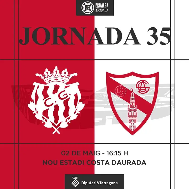 N&agrave;stic de Tarragona rebent el Sevilla Atl&eacute;tico al Nou Estadi Costa Daurada en partit de lliga local &mdash; Imagen de la Fuente