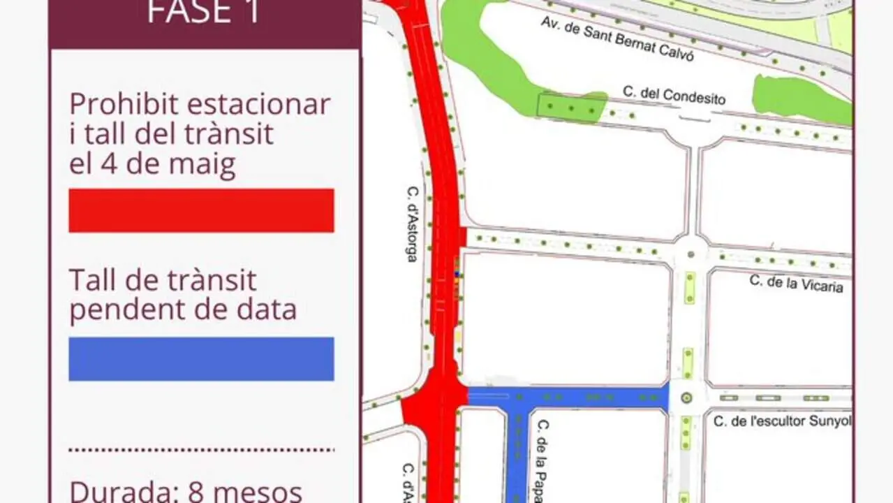 Pla de mobilitat a Reus per les obres al carrer d'Astorga afectant el tr&agrave;nsit i els despla&ccedil;aments locals &mdash; Imagen de la Fuente