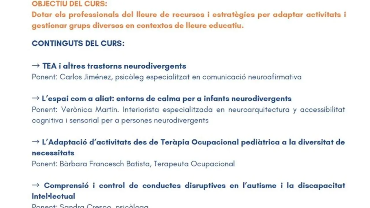  Professionals aprenent a atendre la diversitat en el lleure educatiu amb recursos i eines pr&agrave;ctiques al curs especialitzat &mdash; Imagen de la Fuente 