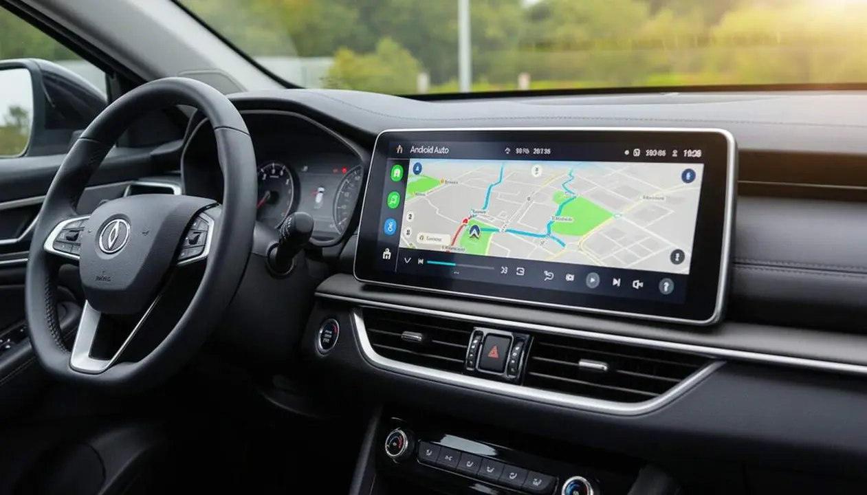  Comparaci&oacute; entre Android Auto i Android Automotive per optimitzar la tecnologia del teu vehicle i la conducci&oacute; segura &mdash; Imagen generada por IA 