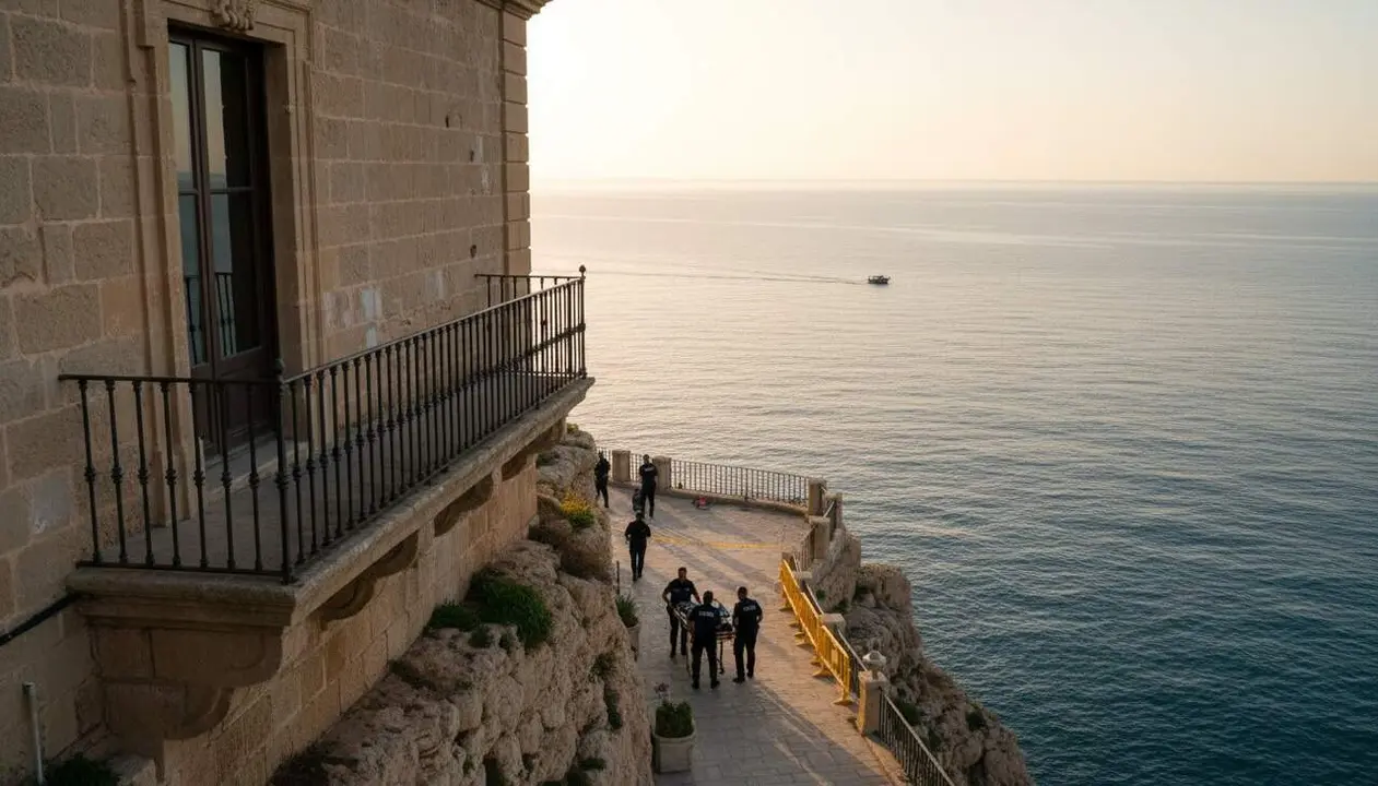  Home es llen&ccedil;a des del balc&oacute; al Mediterrani i mor en una tr&agrave;gica situaci&oacute; a la costa catalana &mdash; Imagen generada por IA 