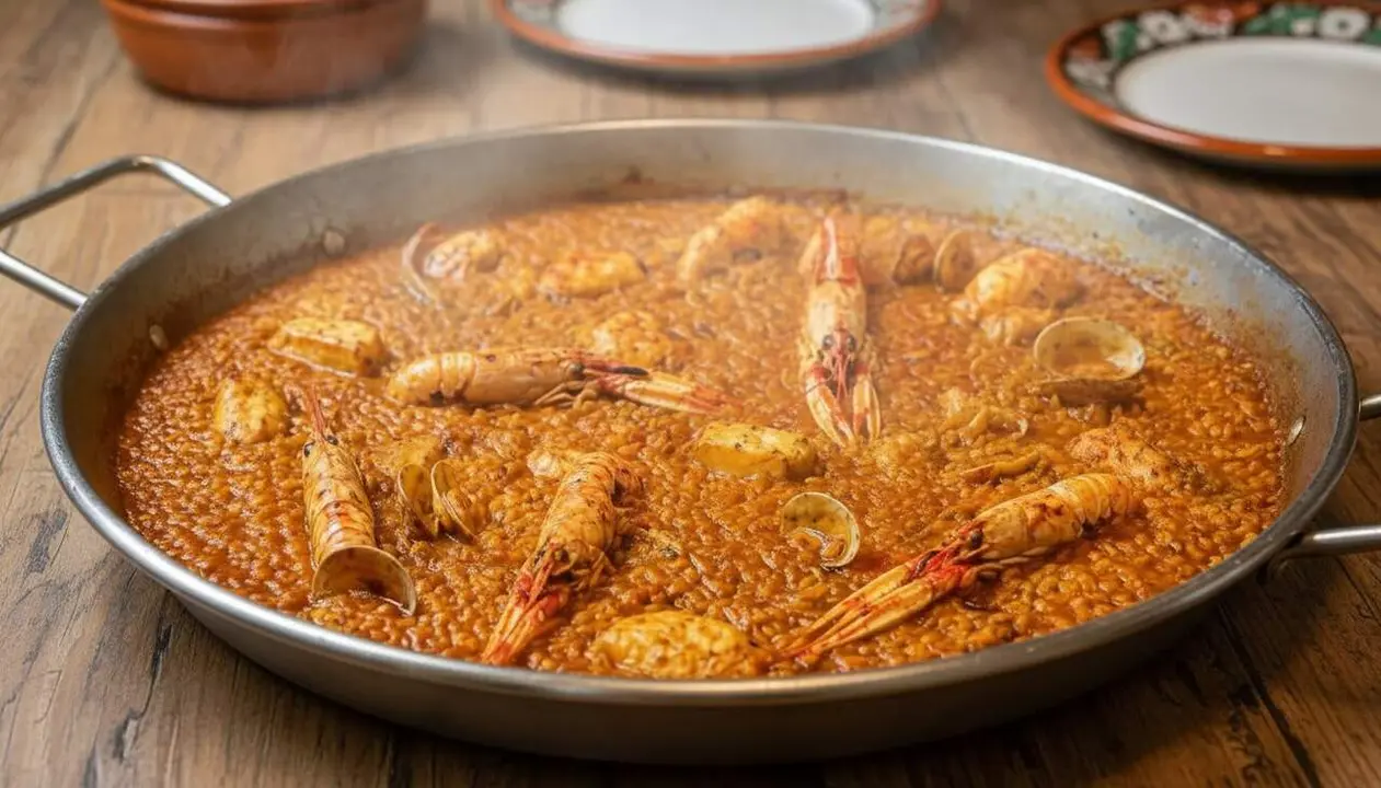  Arross&oacute; a la marinera tradicional alacant&iacute; reconegut com el plat estrella de la cuina local mediterr&agrave;nia &mdash; Imagen generada por IA 