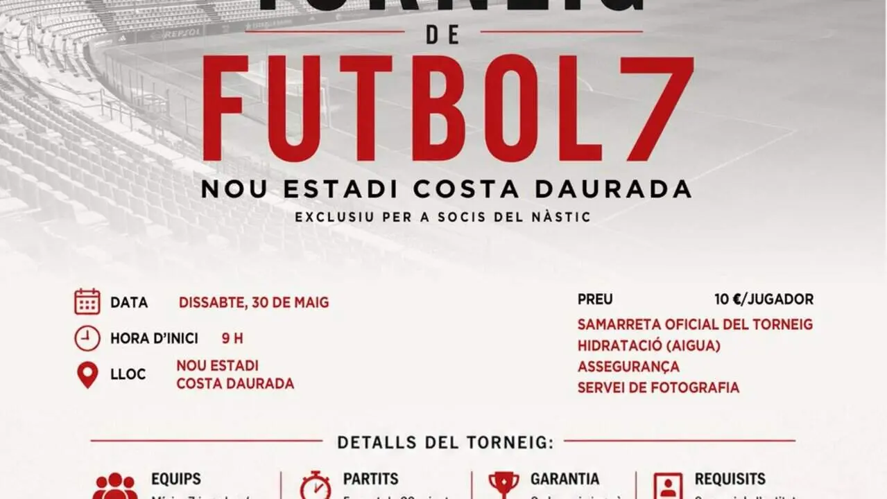  Torneig exclusiu de Futbol 7 per celebrar el 140&egrave; aniversari del Club Gimn&agrave;stic de Tarragona per a socis 25/26 &mdash; Imagen de la Fuente 