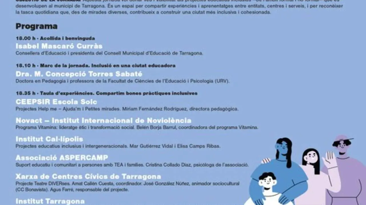  Jornada educativa a Tarragona enfocada en pr&agrave;ctiques inclusives per a l&rsquo;educaci&oacute; inclusiva i igualit&agrave;ria a les escoles &mdash; Imagen de la Fuente 