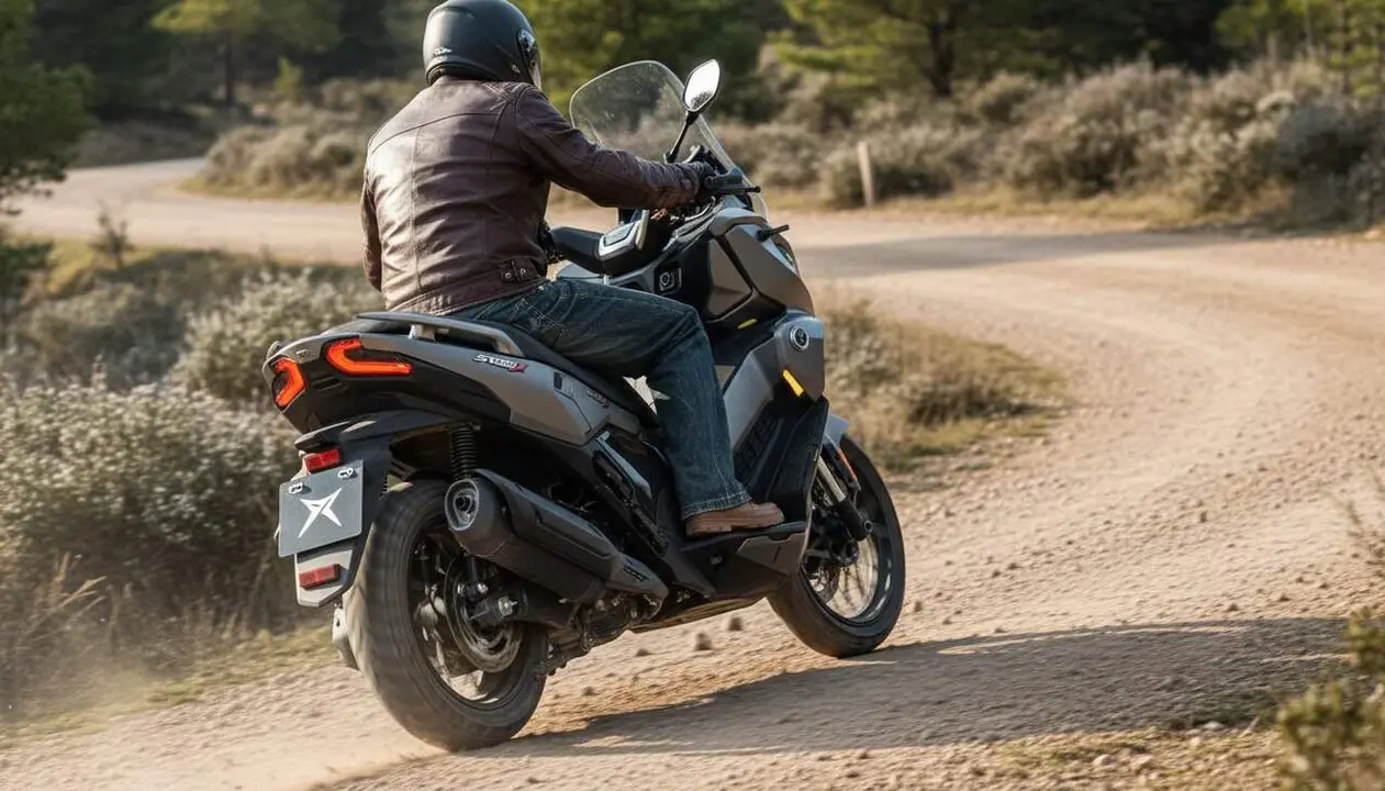 Voge SR450X scooter amb motor bicil&iacute;ndric de 42 CV i disseny inspirat en Honda X-ADV a un preu competitiu de 6.288 euros &mdash; Imagen generada por IA