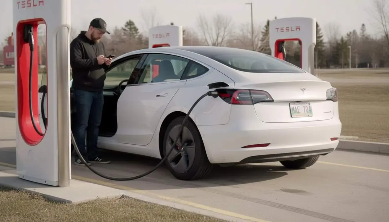 Bateria original d&rsquo;un Tesla Model 3 perd autonomia i factors que afecten el rendiment del vehicle el&egrave;ctric &mdash; Imagen generada por IA