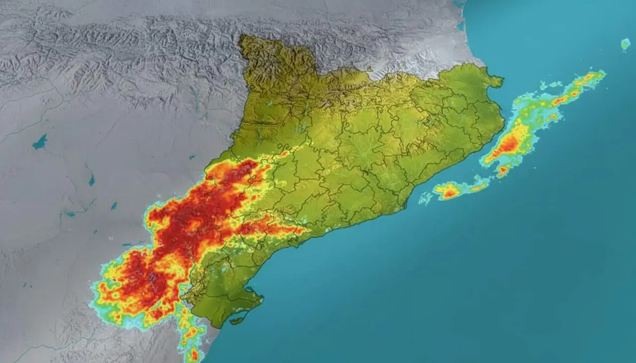  X&agrave;fecs i tempestes intenses a l&rsquo;oest de Catalunya afectant especialment Tarragona i les Terres de l&rsquo;Ebre &mdash; Imagen generada por IA 
