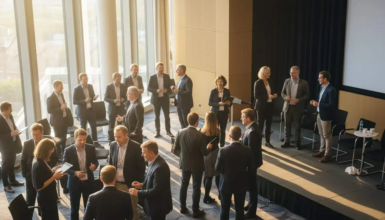  Participants al VI F&ograve;rum Econ&ograve;mic de les Terres de l&rsquo;Ebre debatent sobre les oportunitats i el futur econ&ograve;mic de la comarca &mdash; Imagen generada por IA 