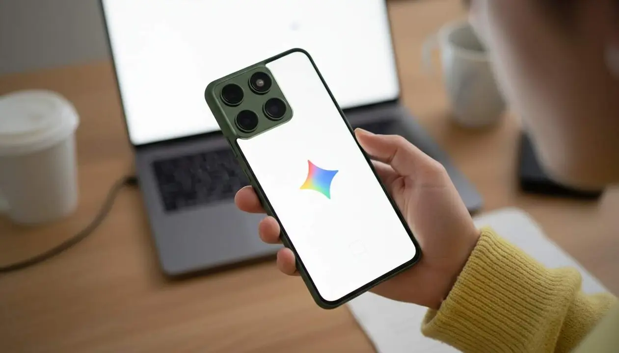 Gemini Intelligence de Google revolucionant la intel&middot;lig&egrave;ncia artificial enfront ChatGPT i Apple AI amb tecnologia avan&ccedil;ada &mdash; Imagen generada por IA 