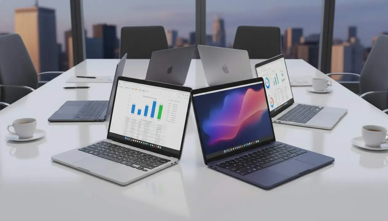  Port&agrave;tils Windows d&rsquo;alta gamma superen el nou MacBook Neo segons informe finan&ccedil;at per Microsoft &mdash; Imagen generada por IA 