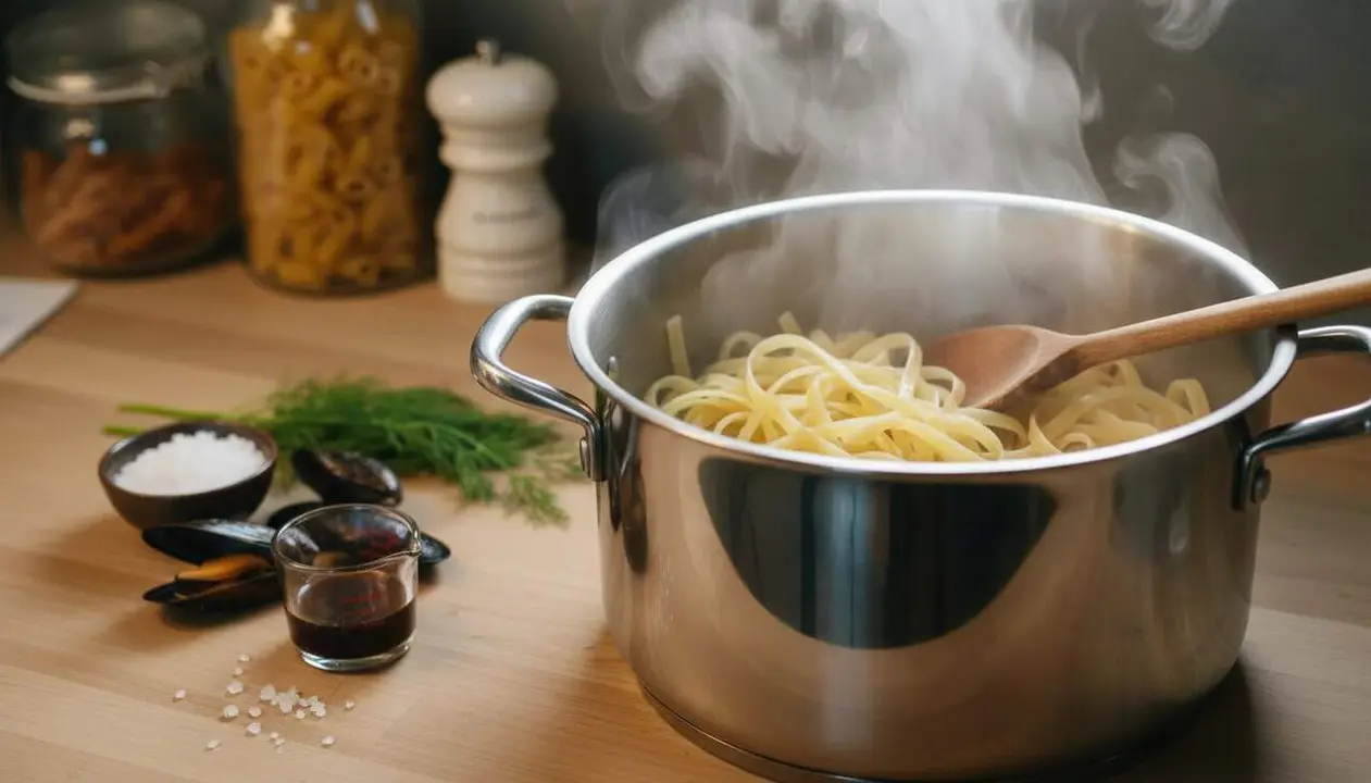  Detall clau per donar a la pasta un sabor de mar sorprenent amb aigua especial per cuinar-la perfectament &mdash; Imagen generada por IA 