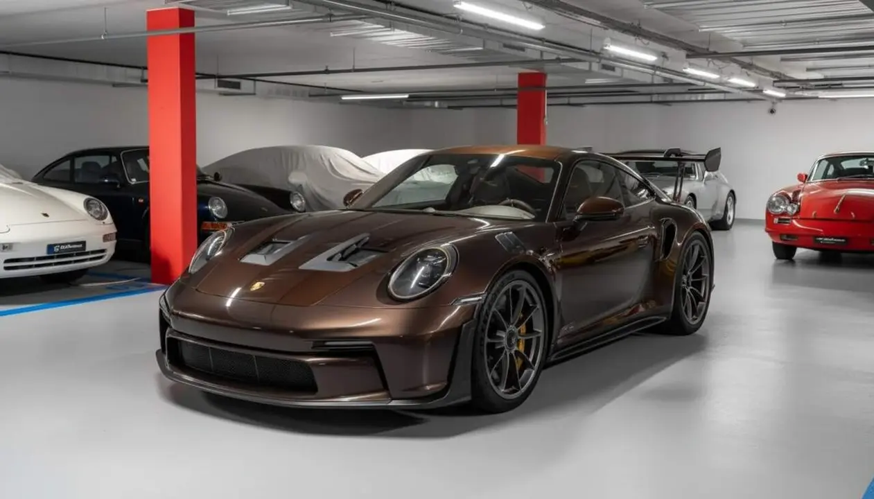  Porsche 911 GT3 RS Sonderwunsch amb acabats exclusius en fibra de carboni per a un esportiu elegant i potent &mdash; Imagen generada por IA 